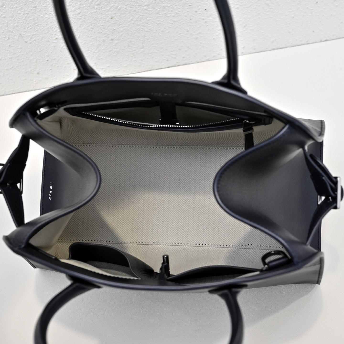 The Row Margaux 12 32cm Tote Bag In Calfskin