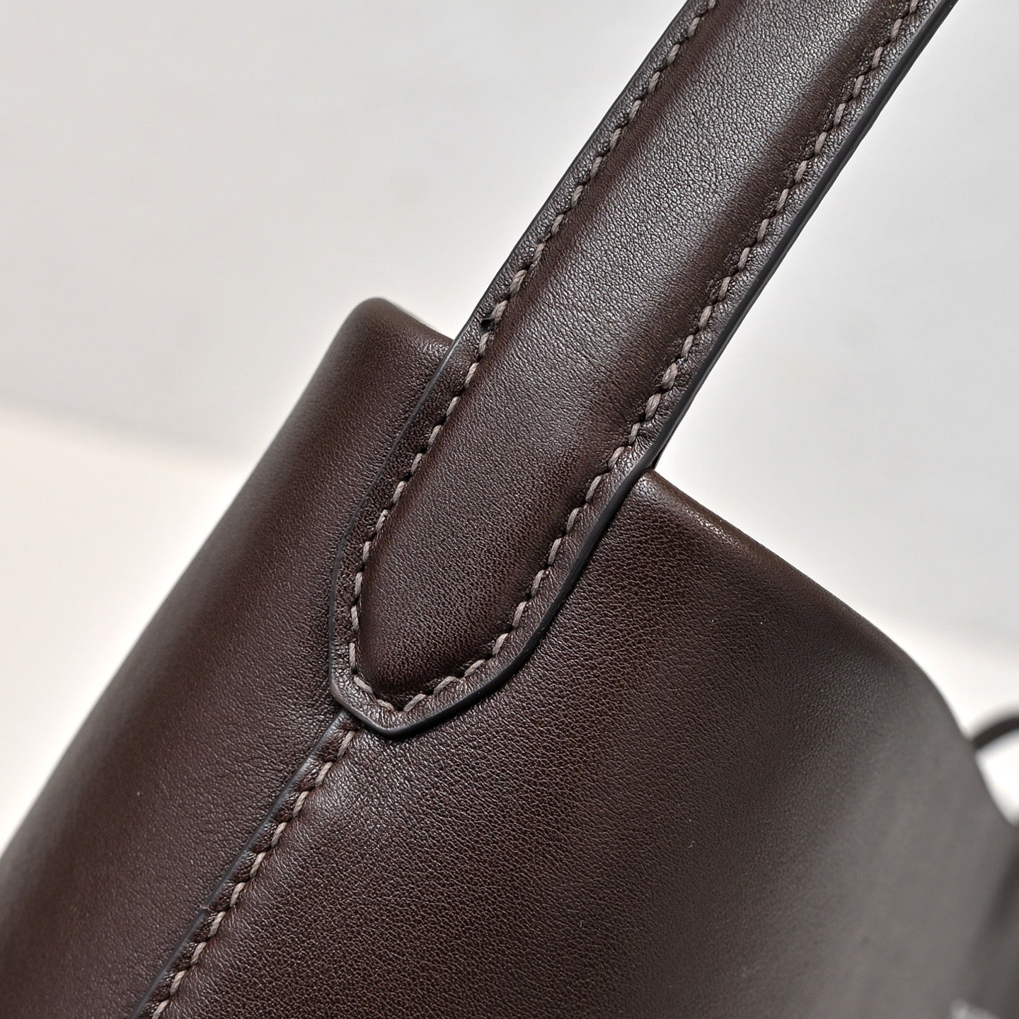 The Row N/S Park Tote 30cm Chocolate Leather