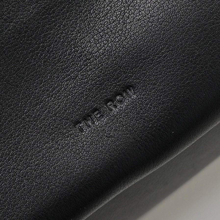 The Row Agnes Tote Bag 30cm Black Leather