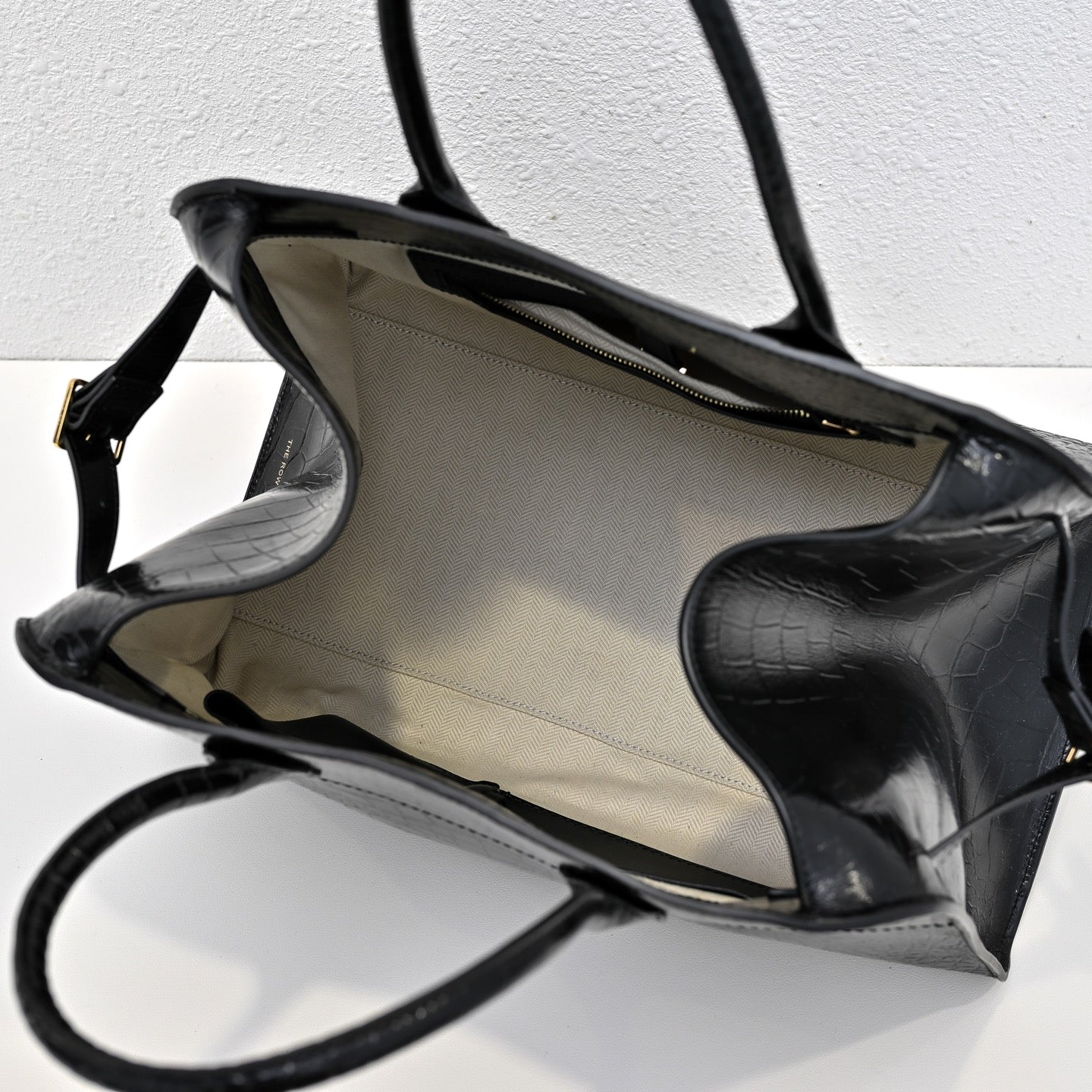 The Row Margaux 15 38cm Tote Bag In Calfskin