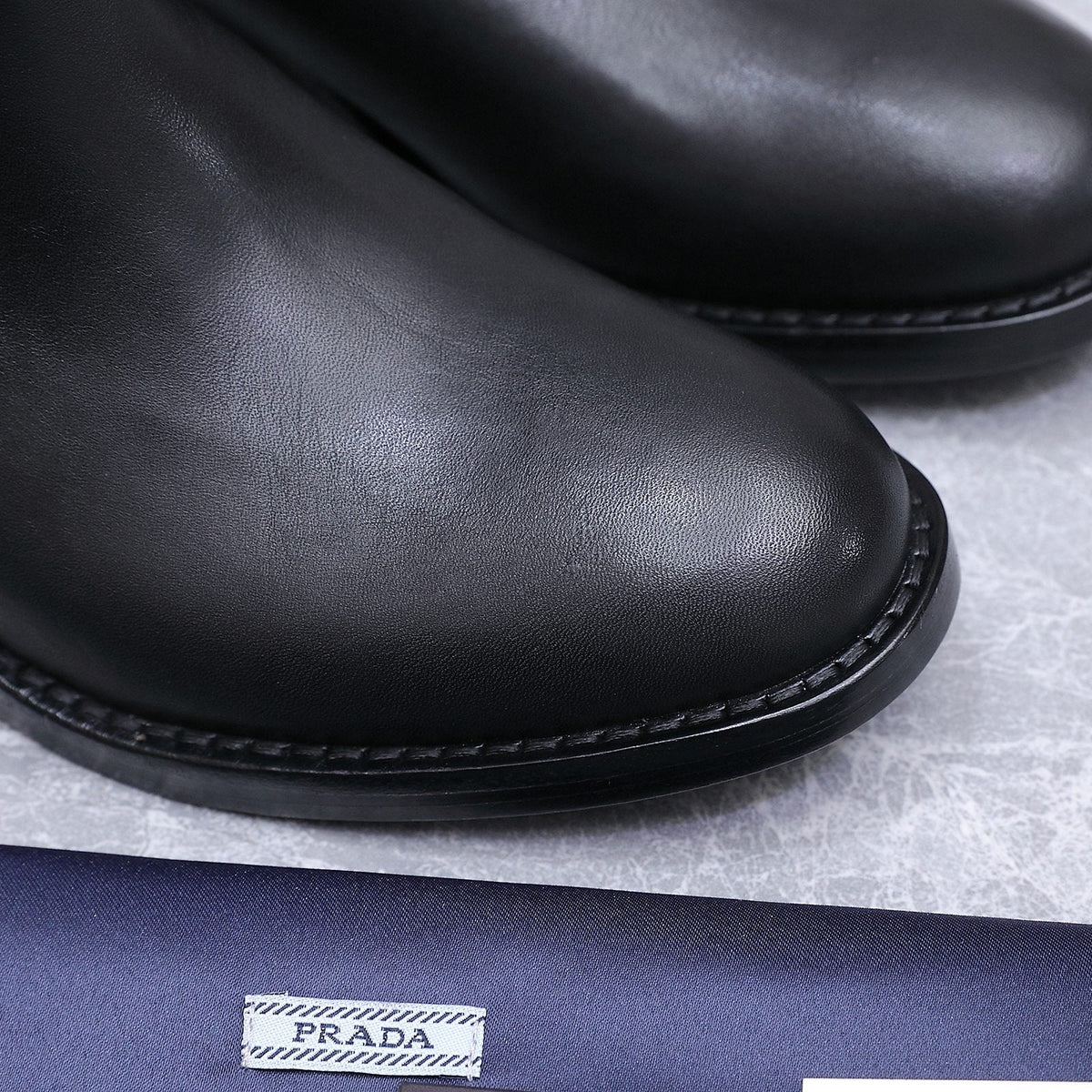 Prada 2026 Buckle Knee-High Boots Cowhide 170687