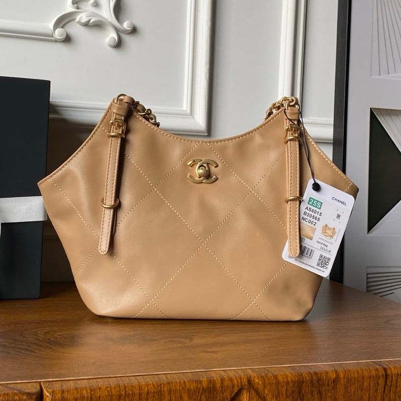 Chanel 2025 Bag 28cm Beige Calfskin 318241