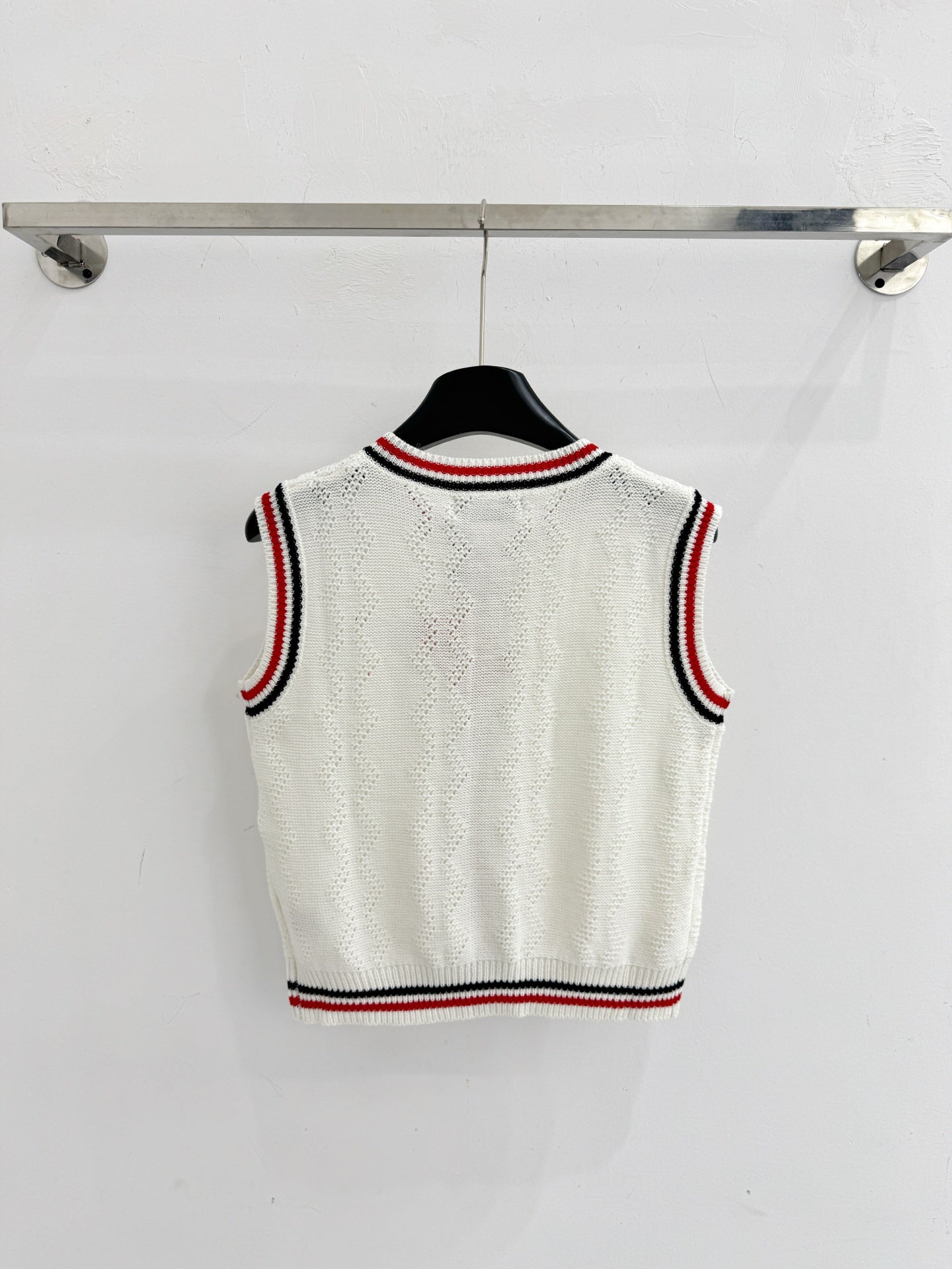 Miumiu 2026 Color-blocked Striped Knit Vest Wool Cashmere 179476