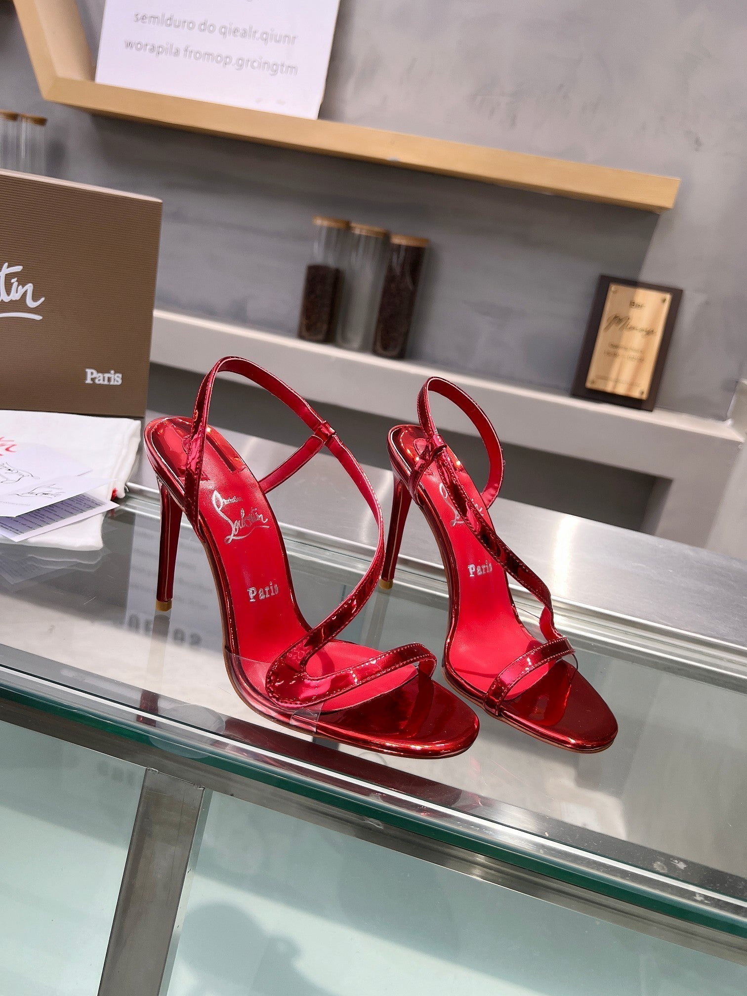 CL Rosalie 105mm Sandals Leather and PVC 251036