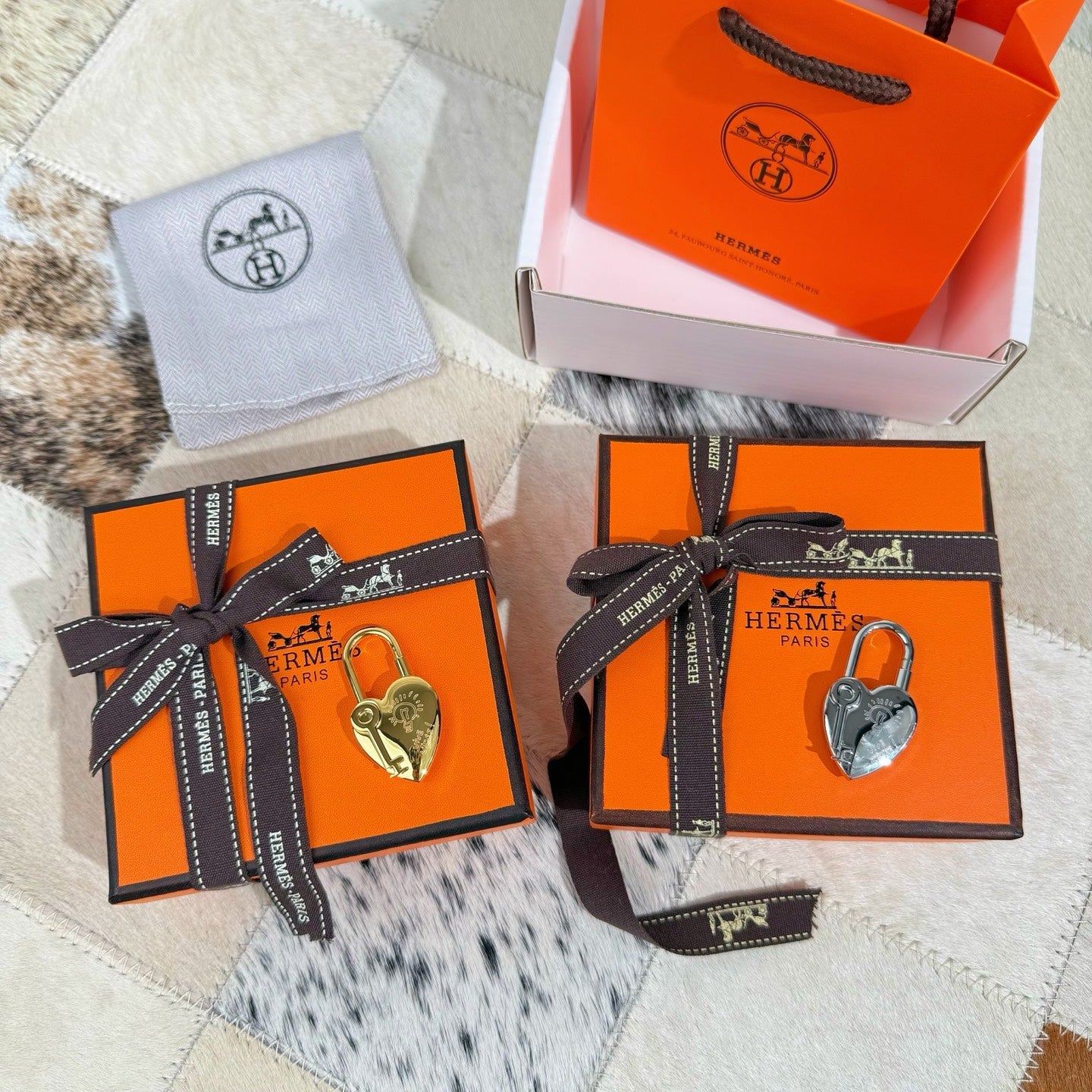 HM Heart-shaped Lock Bag Charm