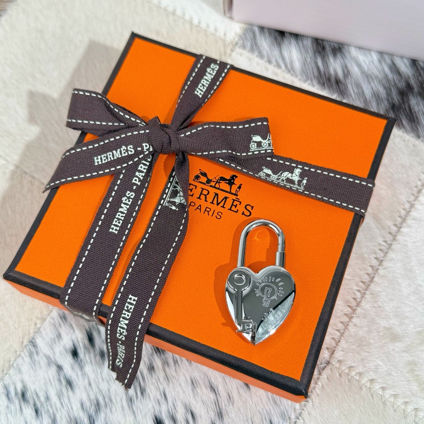 HM Heart-shaped Lock Bag Charm