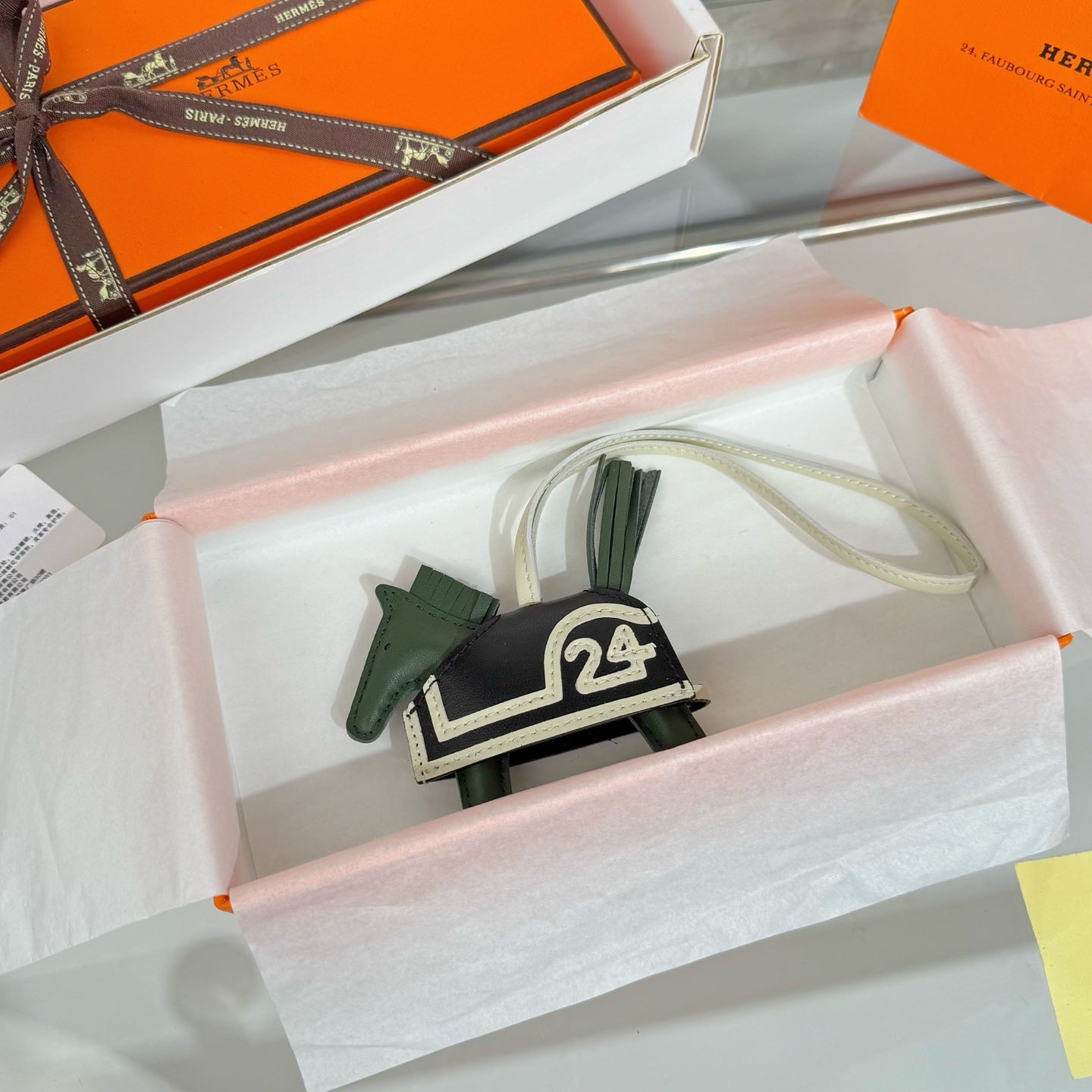 HM Rodeo Robeo 24 PM Charm Green mix Black Lambskin