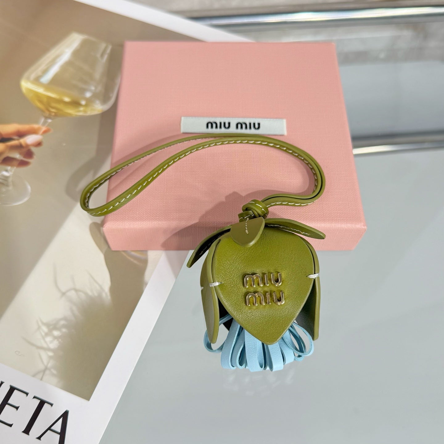 Miu Miu Trick Calfskin Bag Charm