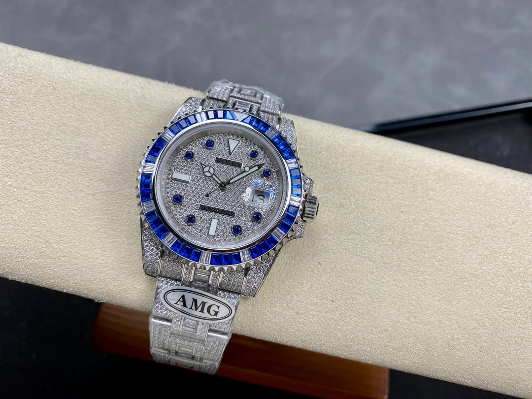 Rolex Submariner Date Blue Full Diamond