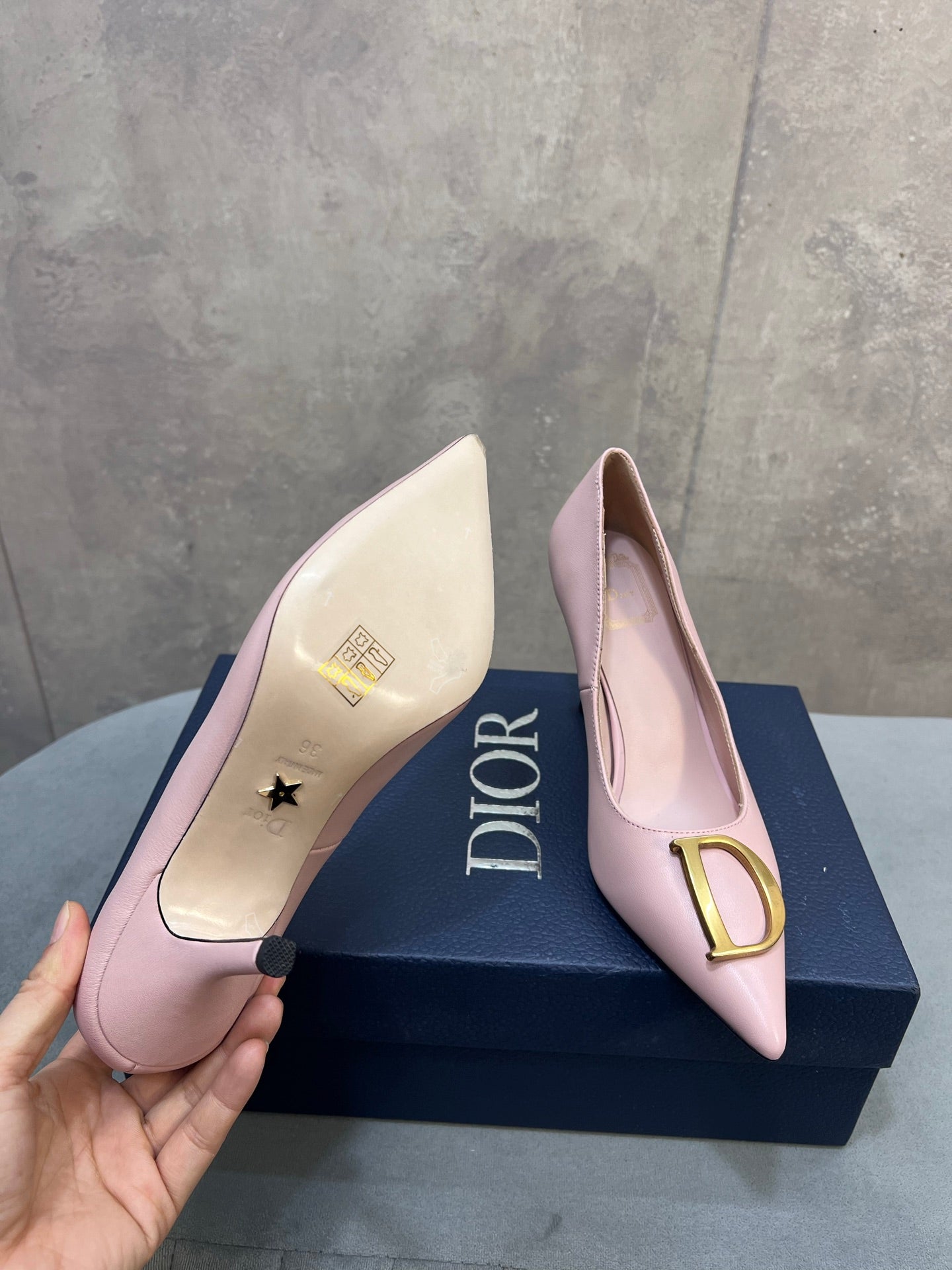 CD 26 High-Heeled 85 Pumps Light Pink Cowhide 594570