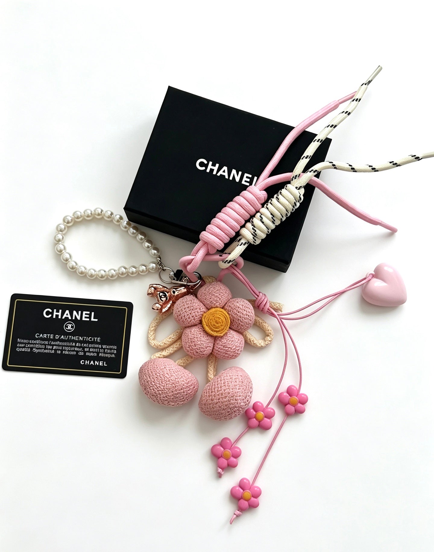 Chanel Knitted Flower Charm