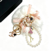 Chanel Faux-fur Pom-pom Bag Charm