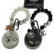 Chanel Rhinestone Camellia Mirror Charm