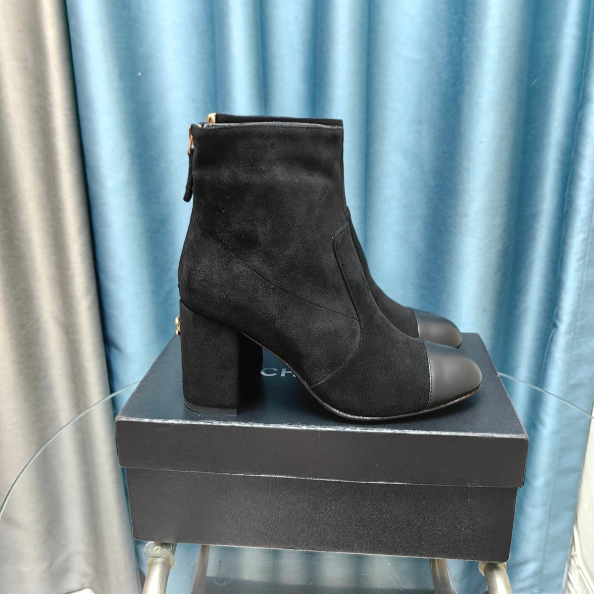 CC Ankle Boots 70mm Black Suede