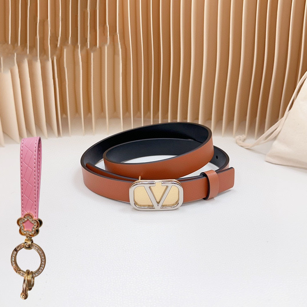 Silver Vlogo and Gold Hardware Buckle Tan Black Calfskin 20mm