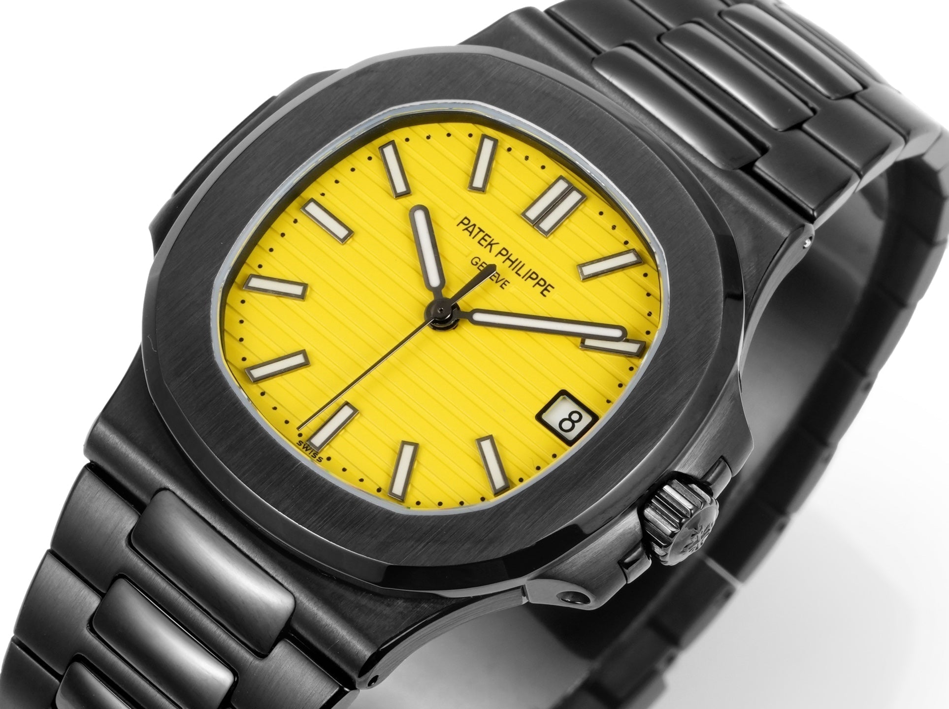 Patek Philippe Nautilus 5711 Yellow Dial Black Case Watch
