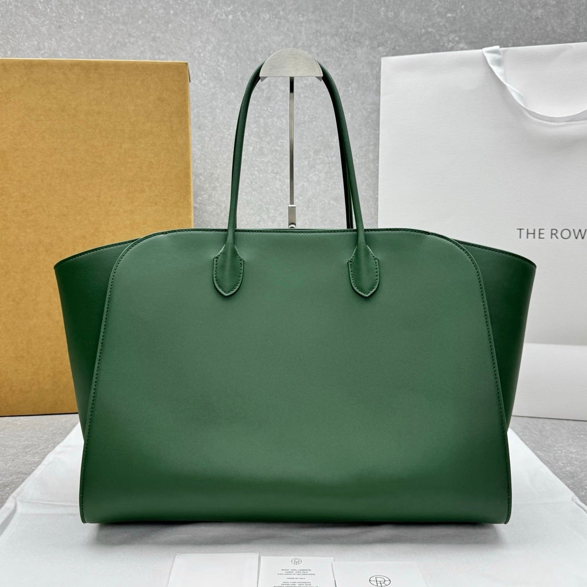 The Row 2025 Marlo 17 Bag 43cm Green Leather