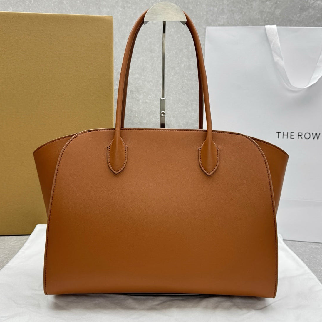The Row 2025 Marlo 14 Bag 35cm Brown Leather