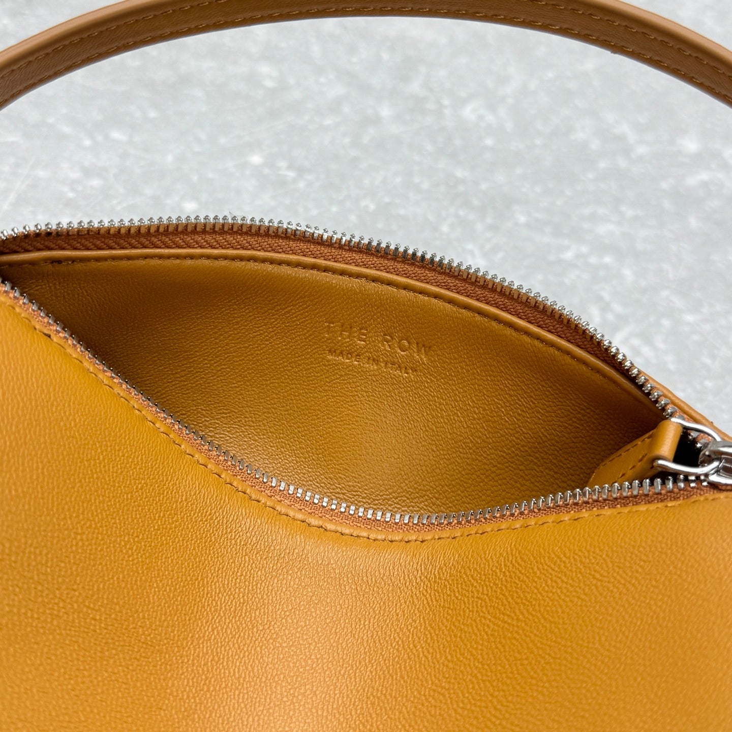 The Row 2025 Round 90's Bag Yellow Leather