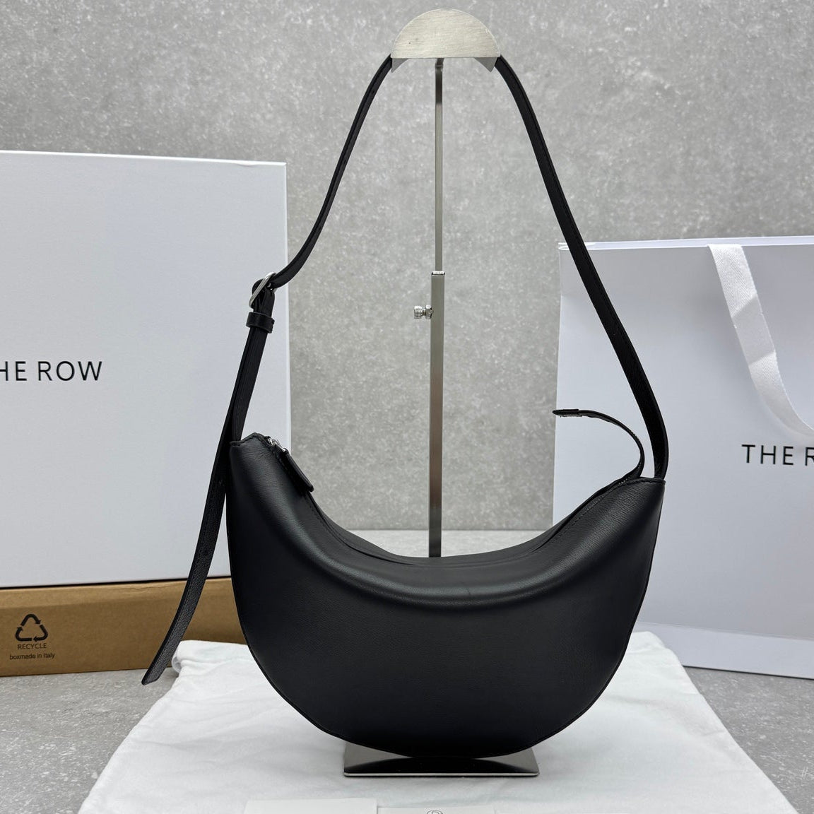 The Row 2025 Jouve Bag 34cm Black Calfskin