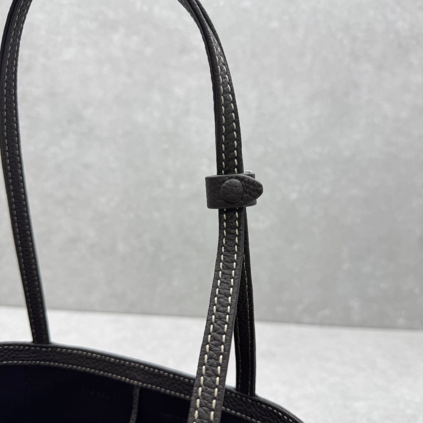 The Row 2025 Park Tote Stitch Bag Dark Brown 22cm Leather