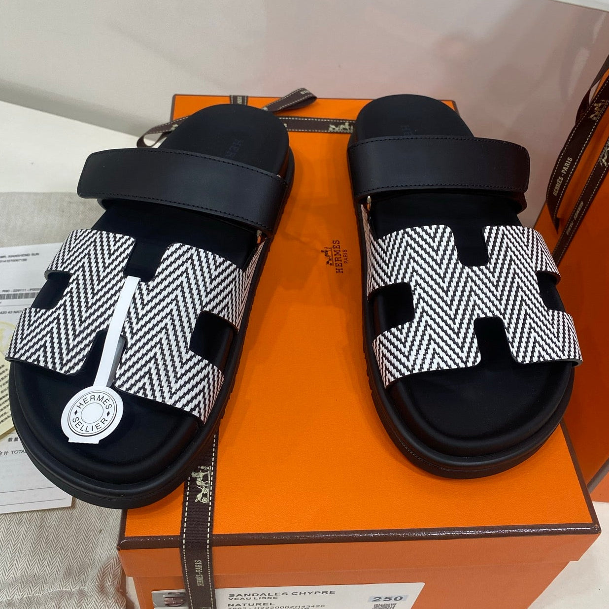 Hermes 2026 Chypre Sandal With Zigzag H Pattern 957593