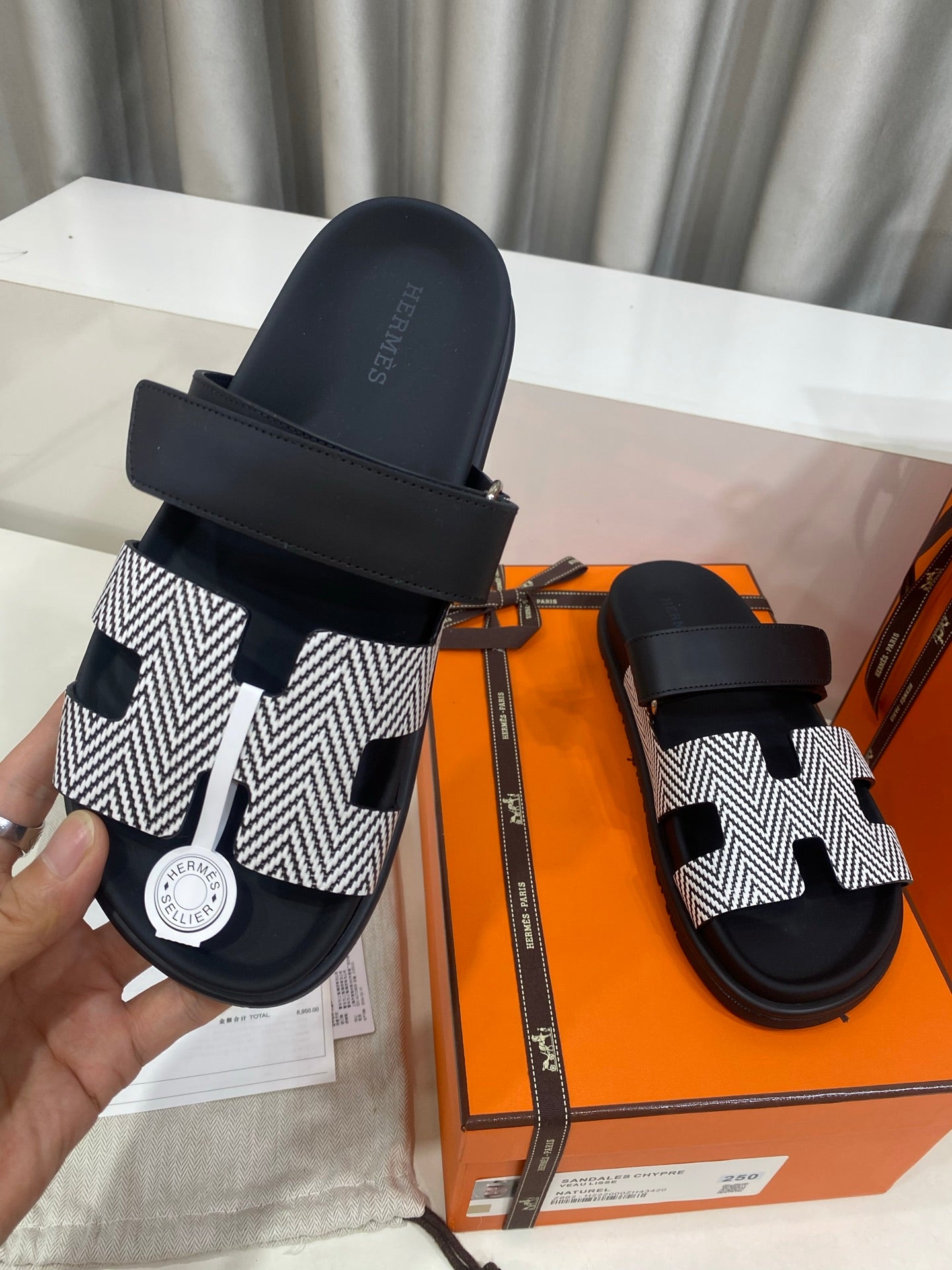 Hermes 2026 Chypre Sandal With Zigzag H Pattern 957593