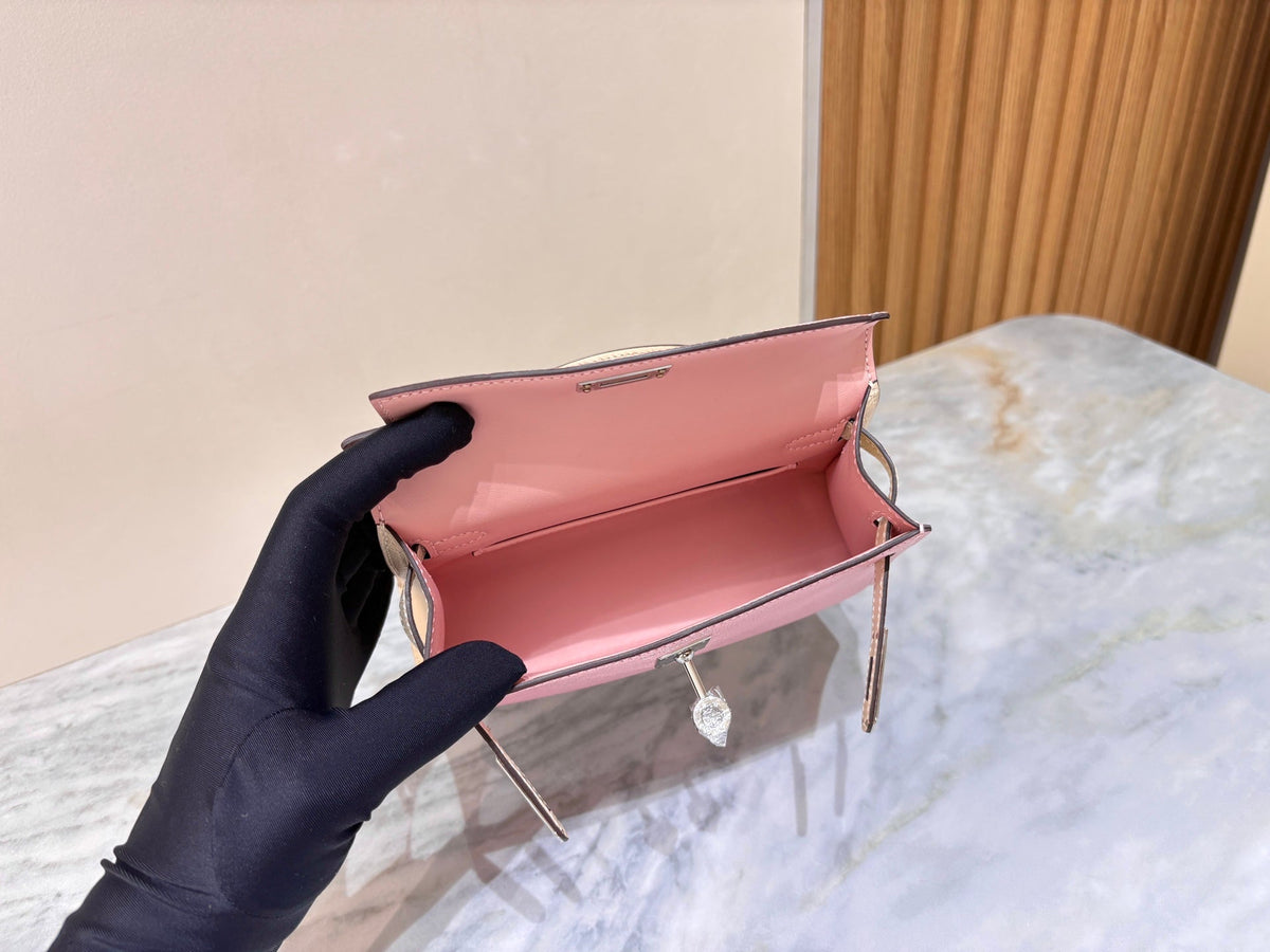 High-end Hermes 2026 Mini Kelly II 19cm Bag Goatskin Leather