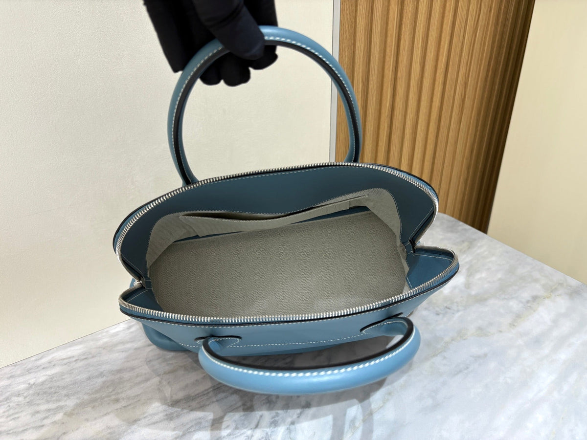 High-end Hermes 2026 Bolide Relax 35cm Bag Blue Swift Leather