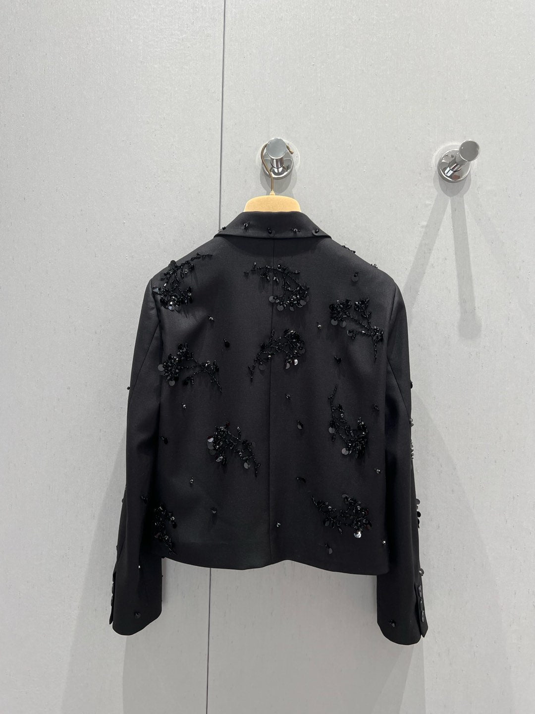 Miu Miu Short Suit Jacket Black Chemical Fiber