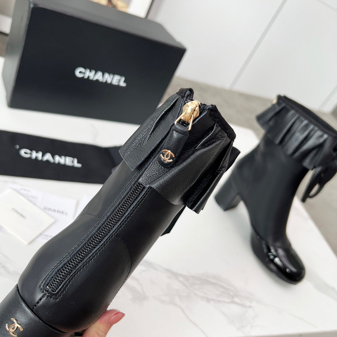 CC 25 latest low-top boots  black sheepskin 459455