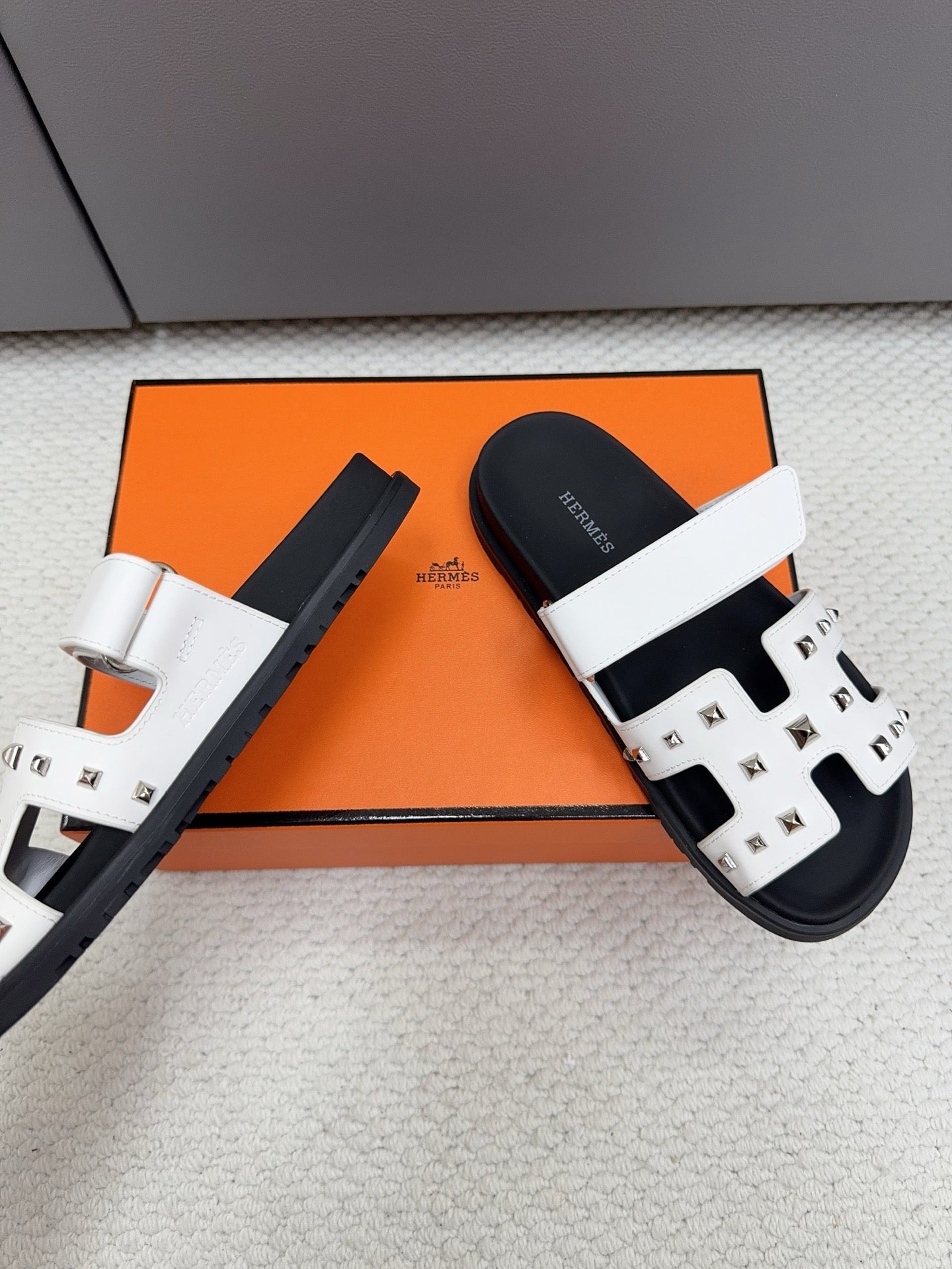 Hermes 2026 Chypre Sandal With Studs Cowhide 779049