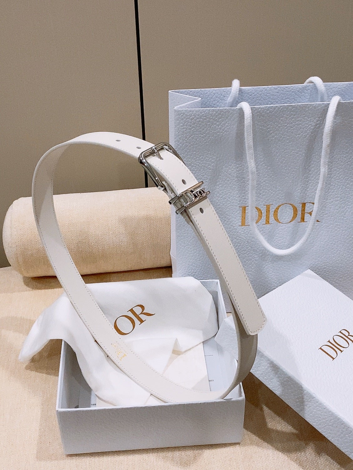 Dior Cannage Belt 25mm Smooth Calfskin 208264