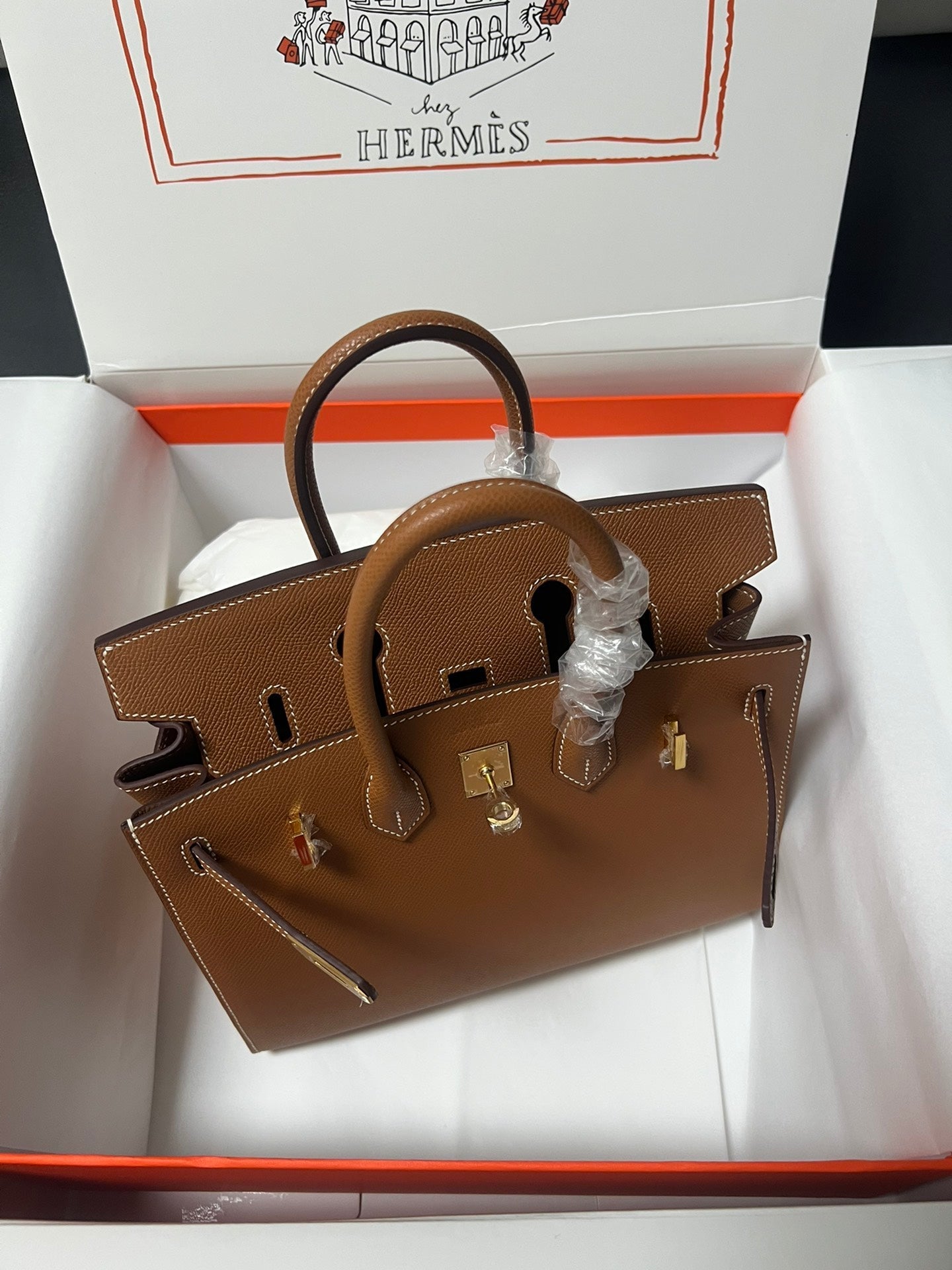 HM BIRKIN SELLIER GOLD EPSOM LEATHER GOLD HARDWARE