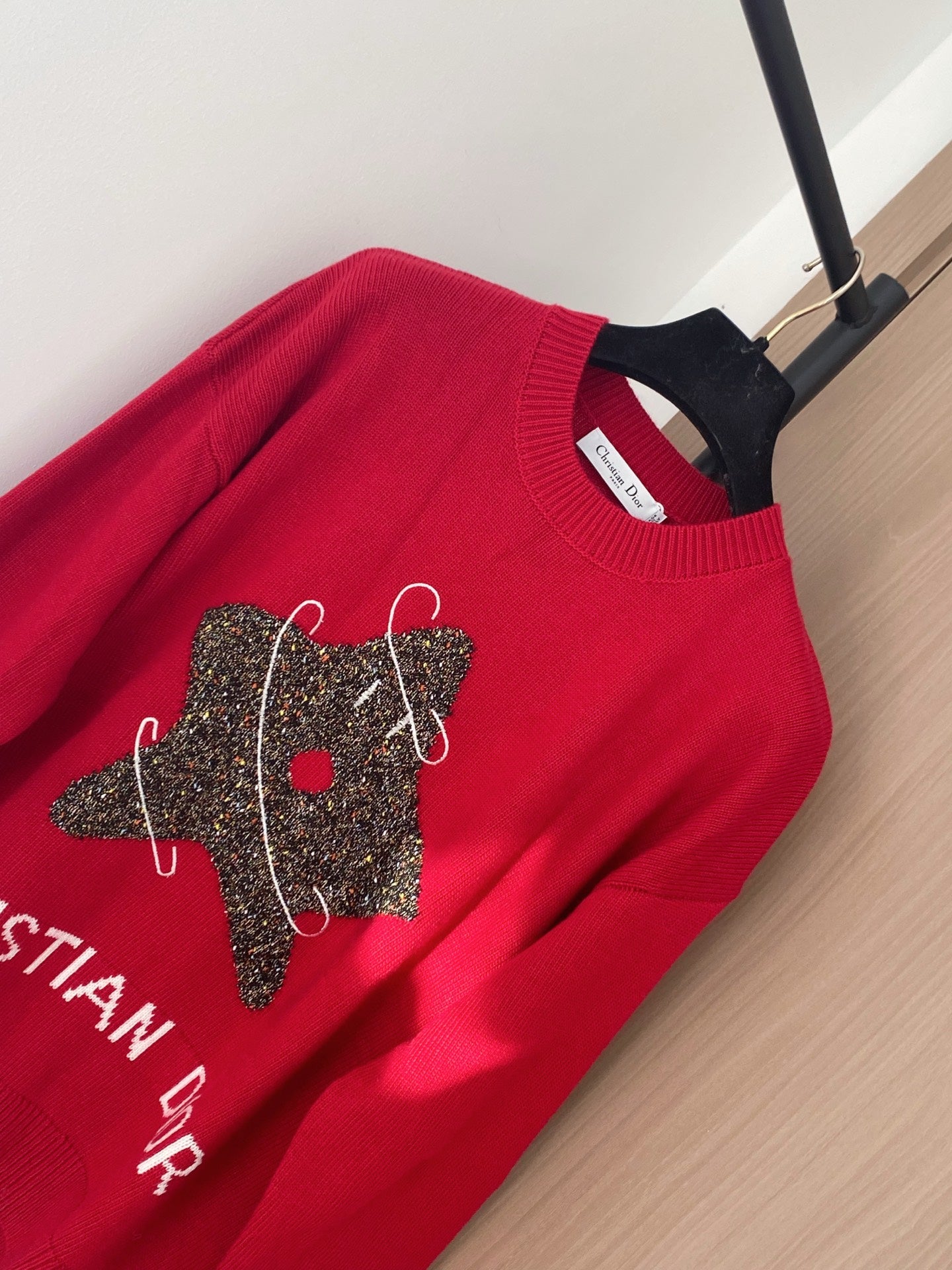 Dior 2025 Long-Sleeve Shirt Red mix Brown Wool