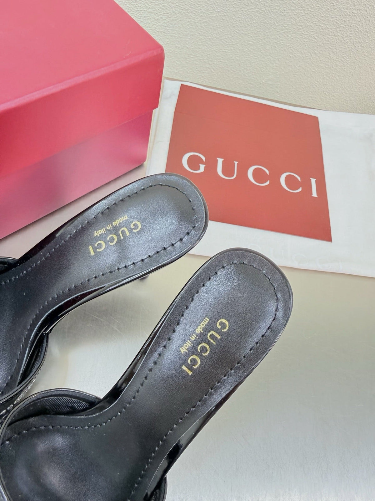 Gucci 2026 Erin GG Sandals 75mm Mesh Leather