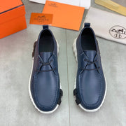 HM INCREASE SNEAKER NAVY CALFSKIN