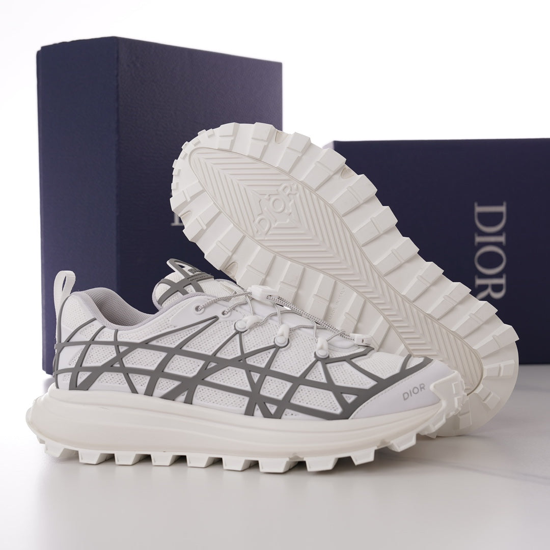 CD B31 SNEAKER WHITE AND GRAY MESH FABRIC