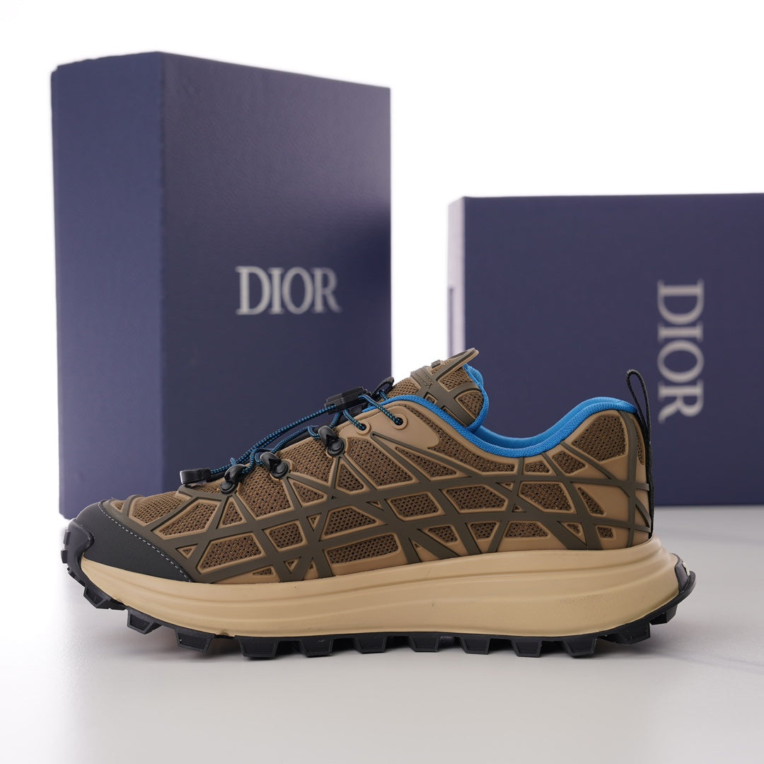 CD B31 SNEAKER BROWN AND BLUE MESH FABRIC
