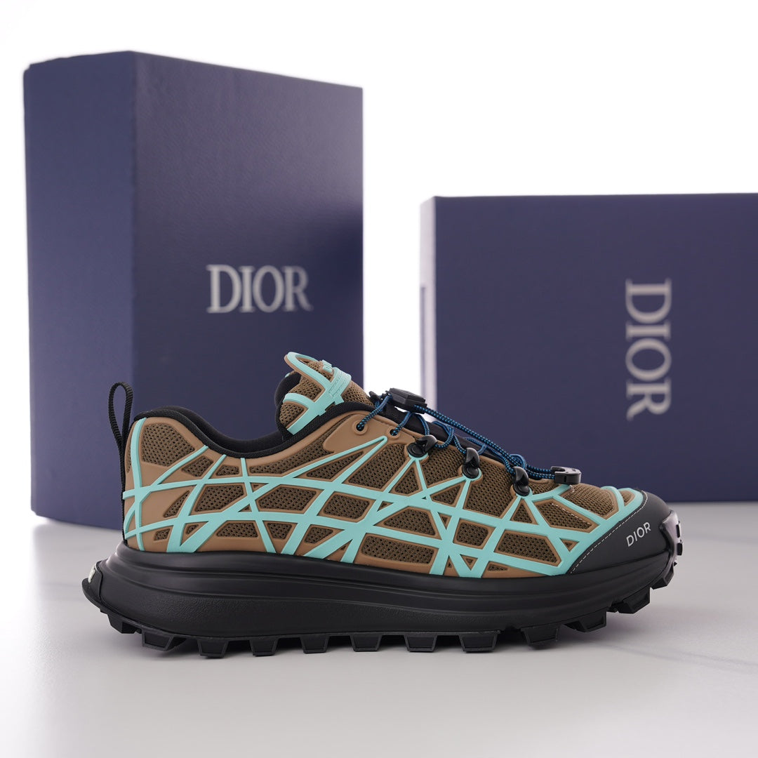 CD B31 SNEAKER BROWN AND MINT MESH FABRIC