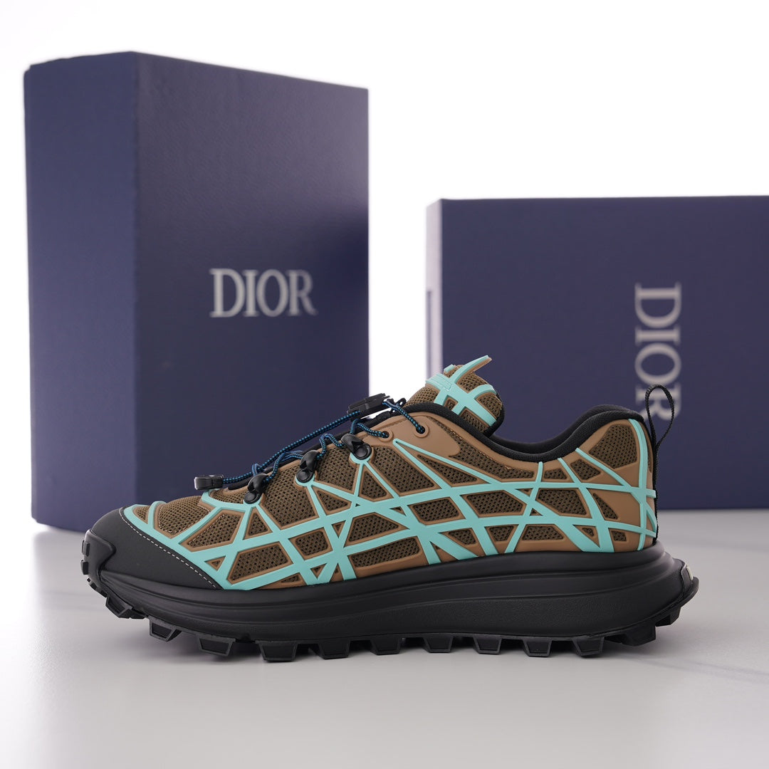 CD B31 SNEAKER BROWN AND MINT MESH FABRIC