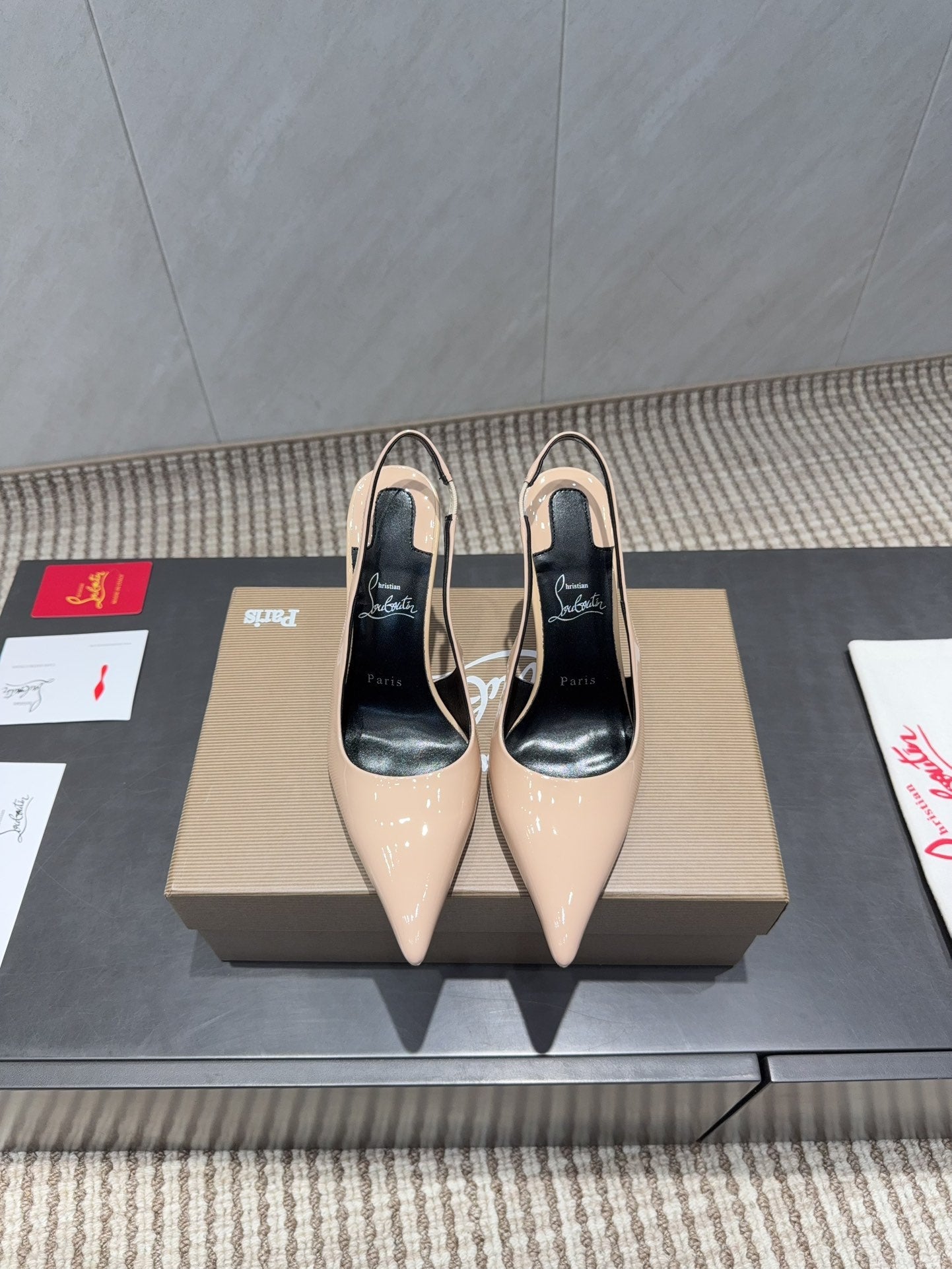 CL 26SS Slingback 100 Beige Patent Leather 613987
