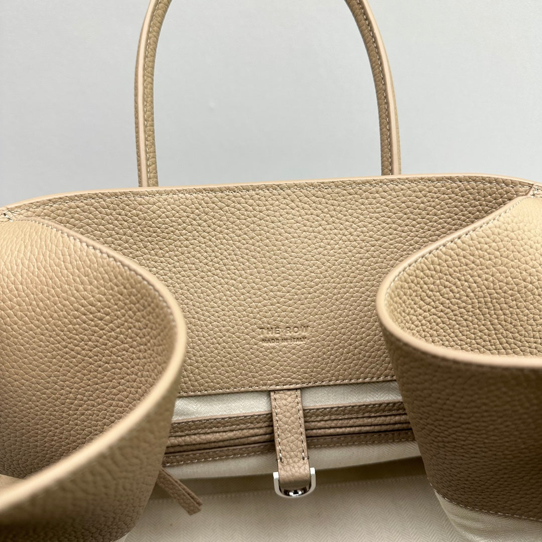 The Row Margaux 15 38cm Tote Bag In Grained Calfskin
