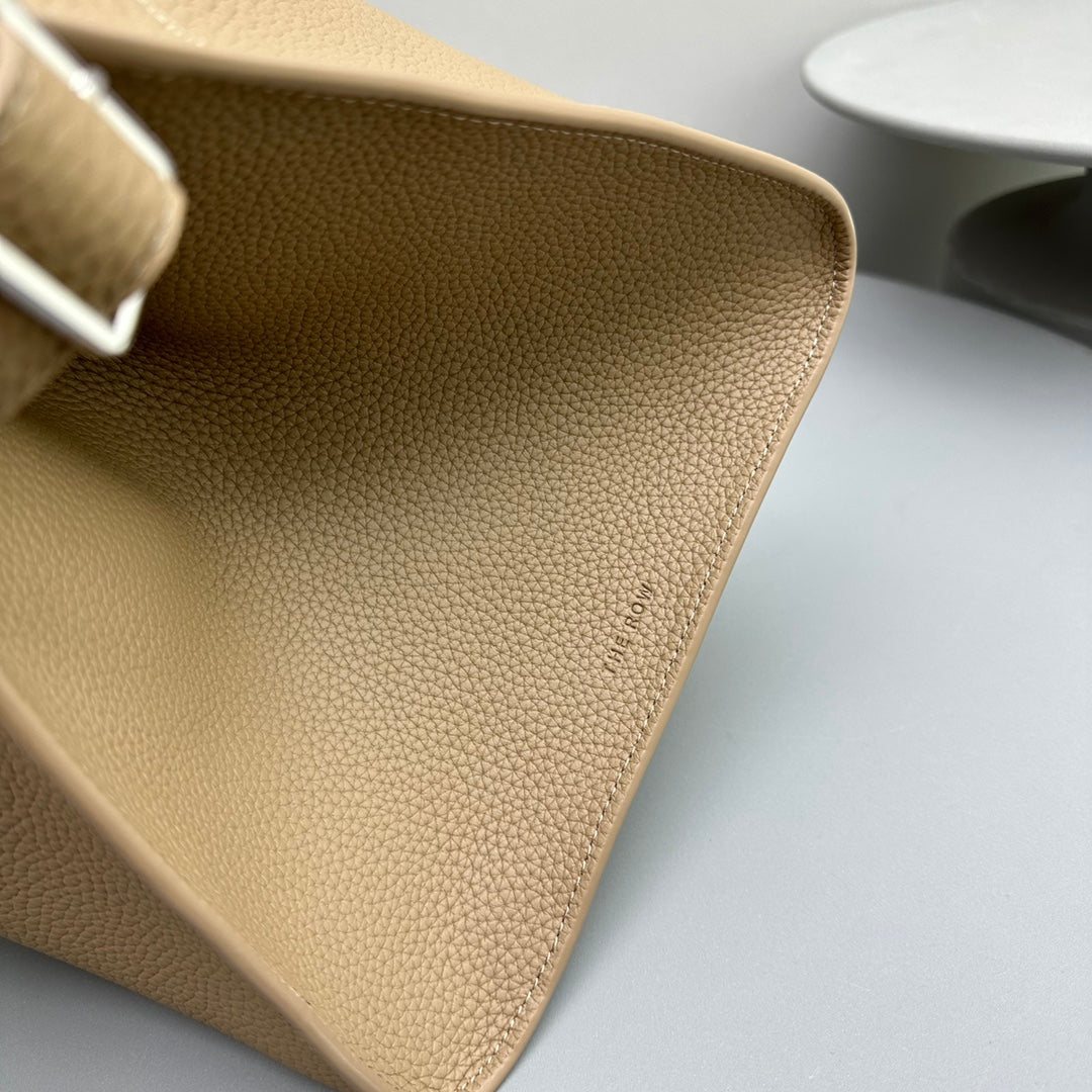 The Row Margaux 15 38cm Tote Bag In Grained Calfskin