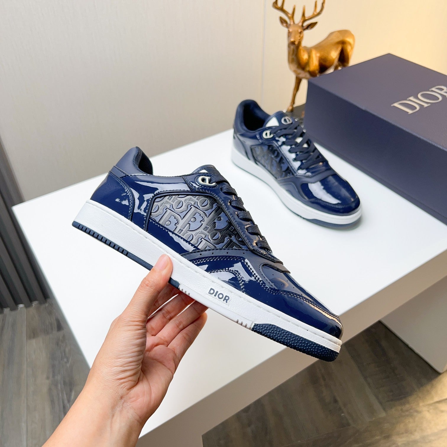 CD 25 B57 Sneaker Blue Patent Leather 750646