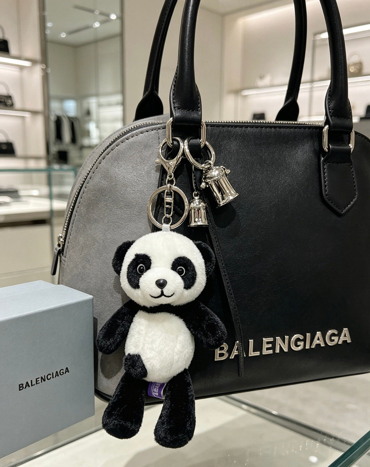 Balenciaga Black White Plush Panda Charm