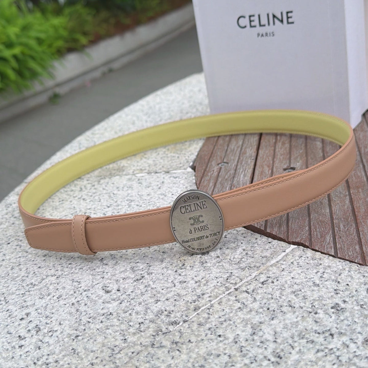 Celine 4.5cm Belt Buckle 2.5cm Width Leather 1