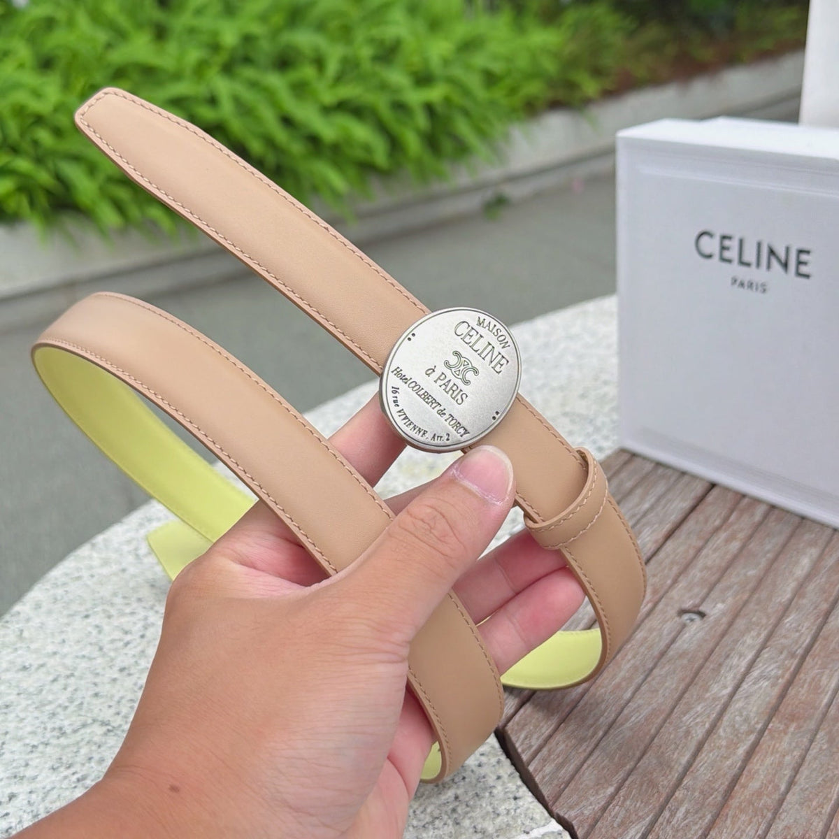 Celine 4.5cm Belt Buckle 2.5cm Width Leather 1