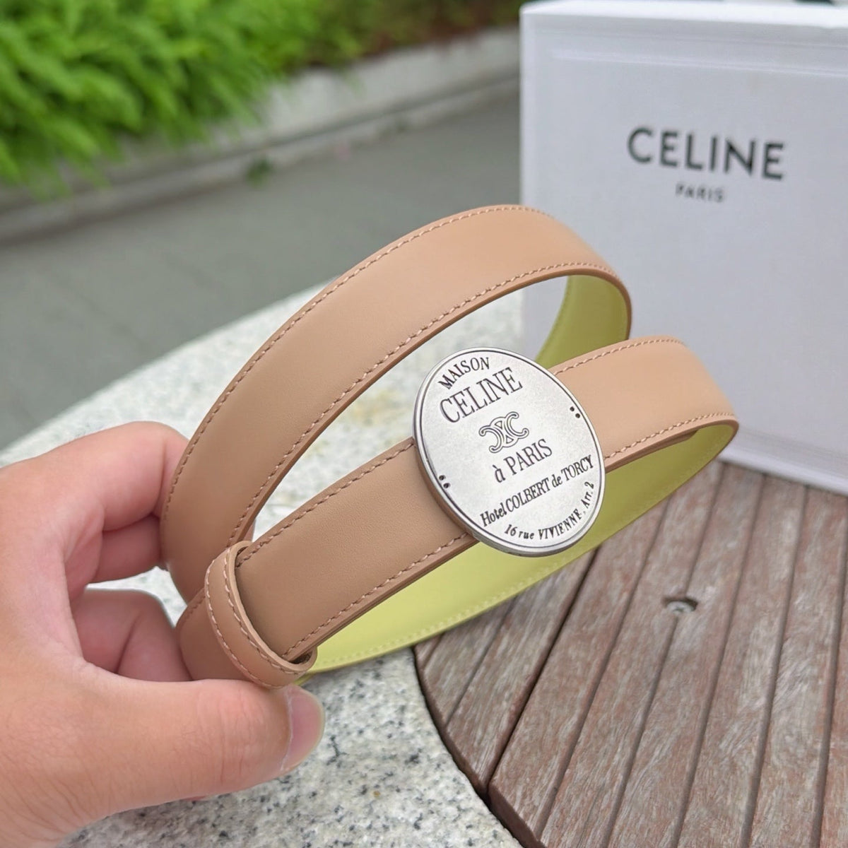 Celine 4.5cm Belt Buckle 2.5cm Width Leather 1