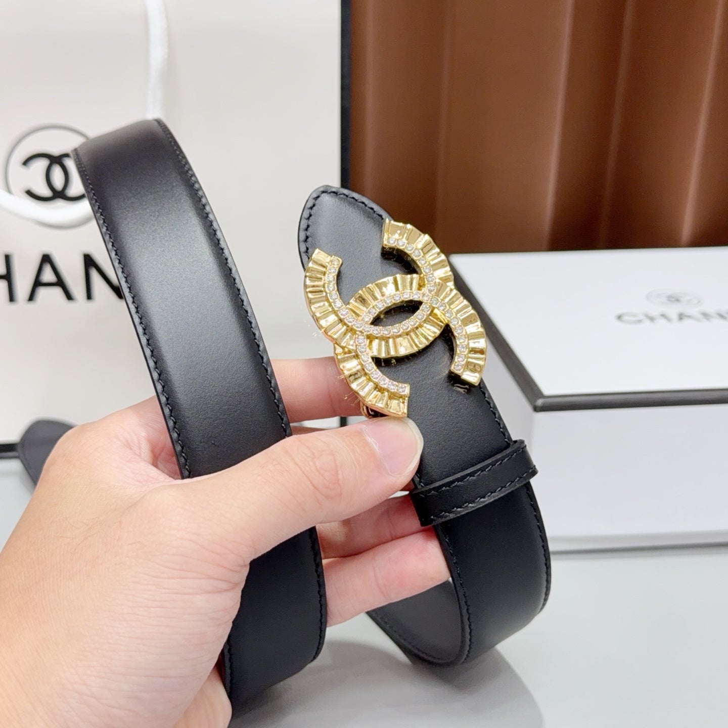 Chanel 2026 Double C Buckle Belt 30m Cowhide
